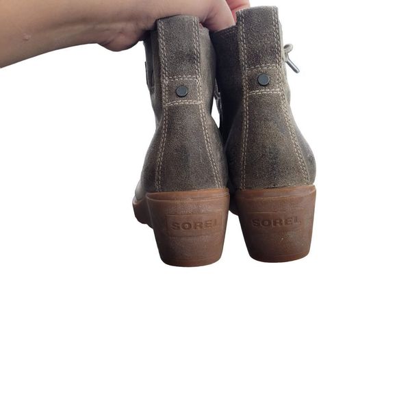 Sorel Toronto Wedge Suede Olive Green Ankle Booties NL2115-245 Women's US 6 - Picture 12 of 12